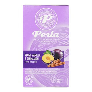 PERLA BEVERAGES | Αφέψημα Βοτάνων Δαμάσκηνο Βανίλια Κανέλα 20x2g