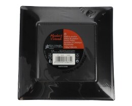 - | ΠΙΑΤΑ ΠΛΑΣΤΙΚΑ ΤΕΤΡΑΓΩΝΑ ΜΑΥΡΑ 18 CM 8 ΤΕΜ