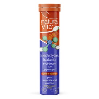 NATURA VITA | Συμπλήρωμα Διατροφής Electrolytes Isotonic Λεμόνι 20 Τεμάχια
