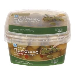 ΑΒ | ΕΛΙΕΣ ΠΡΑΣΙΝΕΣ ΜΕ ΠΙΠΕΡΙΑ 330 GR