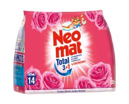 NEOMAT | Σκόνη Πλυντηρίου Ρούχων Άγριο Τριαντάφυλλο 14 Μεζούρες