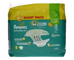 PAMPERS | ΠΑΝΕΣ ACTIVE BABY DRY GIANT NΟΥΜΕΡΟ 5 (11-18KG) 78 ΤΕΜ