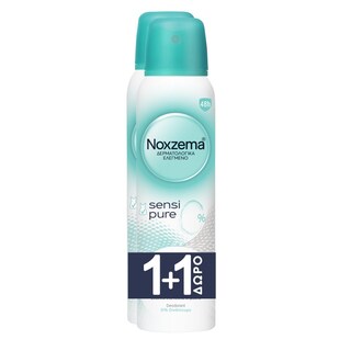 NOXZEMA | Αποσμητικό Spray Sensi Pure 0% 150ml 1+1 Δώρο