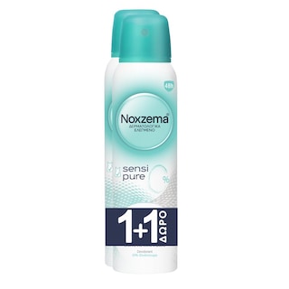 NOXZEMA | Αποσμητικό Spray Sensi Pure 0% 150ml 1+1 Δώρο
