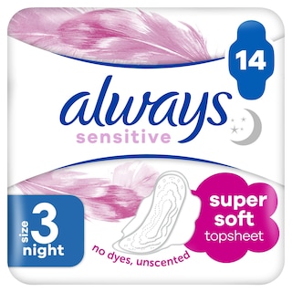 ALWAYS | Σερβιέτες Sensitive Night 14 Τεμάχια