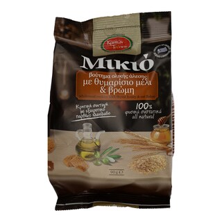 MIKIO | BREADSTICKS ΤΗΥΜΕ ΗΟΝΕΥ & ΟΑΤ 90 GR