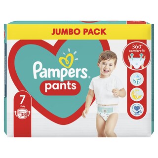 PAMPERS | Πάνες Βρακάκι Μωρού Pants Νο7 17kg+ Jumbo Pack 38 Τεμάχια