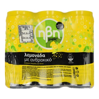 HBH | Αναψυκτικό Λεμονάδα Χωρίς Ζάχαρη Κουτί 6x330ml