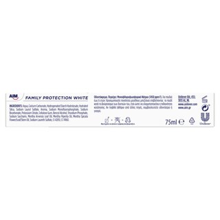 AIM | Οδοντόκρεμα Family Protection White 2X75 ml