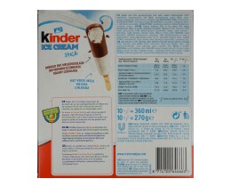 KINDER | Παγωτό Kinder Ξυλάκι 10X36 ml