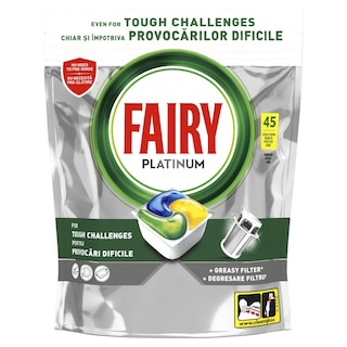 FAIRY | Κάψουλες Πλυντηρίου Πιάτων Platinum Λεμόνι 45 Τεμάχια