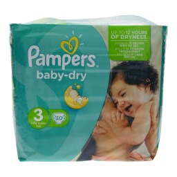 PAMPERS | BABY DRY | ΠΑΝΕΣ ΜΩΡΟΥ MIDI 4 - 9 KGR No 3 30 ΤΕΜ