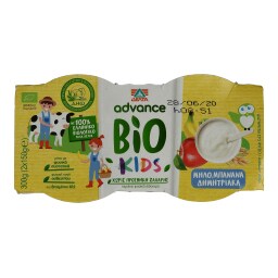 ADVANCE | Γιαούρτι Advance Kids BIO Μήλο Μπανάνα Δημητριακά 2X150 gr