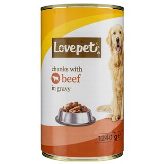 LOVEPET | Σκυλοτροφή Υγρή Βοδινό 1.24kg