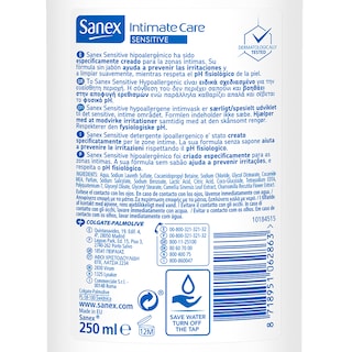 SANEX | Υγρό Καθαρισμού Ευαίσθητης Περιοχής Intimate Care Sensitive 250ml