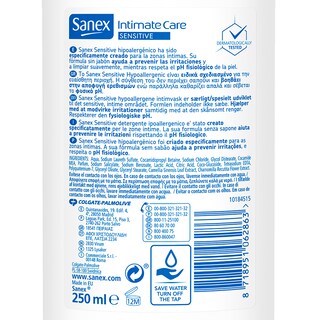 SANEX | Υγρό Καθαρισμού Ευαίσθητης Περιοχής Intimate Care Sensitive 250ml