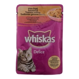 WHISKAS | DELICE | ΓΑΤΟΤΡΟΦΗ ΦΑΚΕΛΟΣ ΣΟΛΟΜΟΣ 85 GR