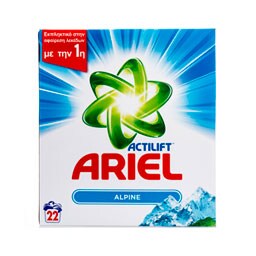 ARIEL | Σκόνη Πλυντηρίου Ρούχων Alpine 22 Μεζούρες