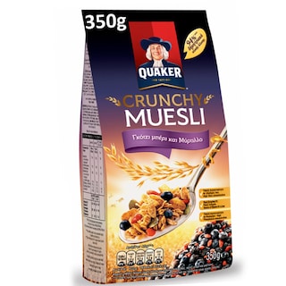 QUAKER | Μούσλι Τραγανό Με Γκότζι Μπέρι & Μύρτιλλο 350gr