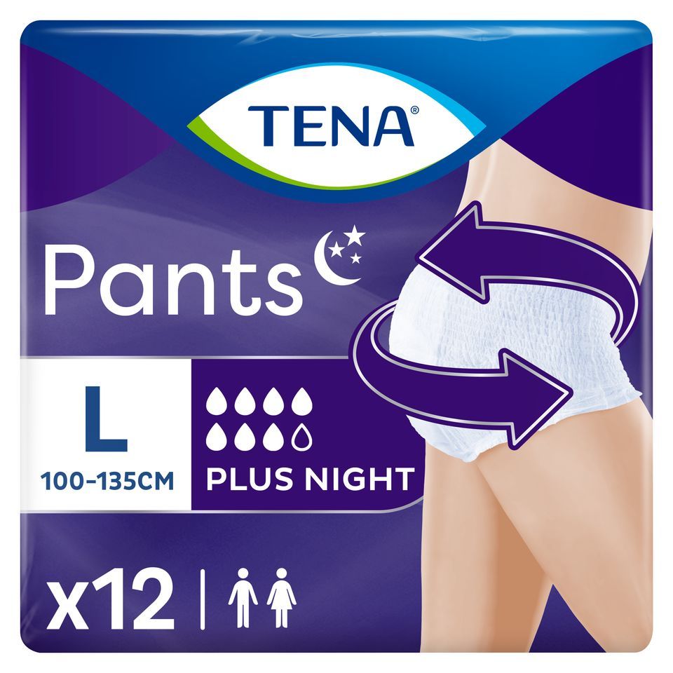 TENA Πάνες Ακράτειας Plus Night Pants Large 12 Τεμάχια