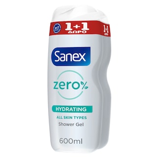 SANEX | Αφρόλουτρο Zero% Normal Skin 600ml 1+1 Δώρο