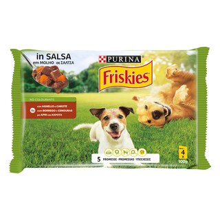 FRISKIES | Σκυλοτροφή Αρνί & Καρότα σε Σάλτσα 4x100g
