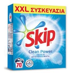 SKIP | Σκόνη Πλυντηρίου Ρούχων Clean Power 70 Μεζούρες