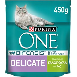 PURINA ONE | ΟΝΕ CAT TURKEY&RI  450GR