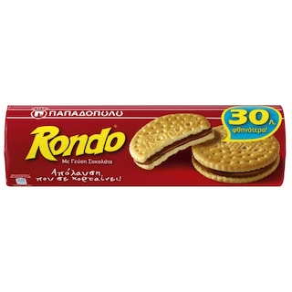 ΠΑΠΑΔΟΠΟΥΛΟΥ | RONDO | ΜΠΙΣΚΟΤΑ ΣΟΚΟΛΑΤΑ 250GR -0.30EURO