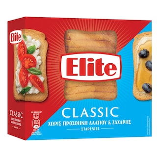 ELITE | Φρυγανιές Σίτου Χωρίς Αλάτι 250g