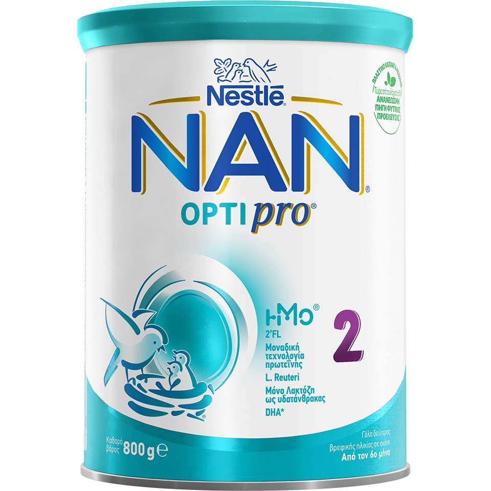 NAN, Γάλα Βρεφικό Σκόνη Optipro Νο2 6+ Μηνών 800gr