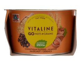 VITALINE | Επιδόρπιο Γιαουρτιού Go Nuts & Grains Σταφίδα & Δημητριακά 2Χ180 gr
