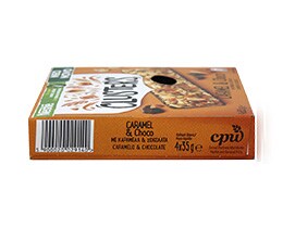 NESTLE | CLUSTERS | CLUSTERS CHOC.CAR.BAR.4X35G ΜΕ ΣΟΚΟΛΑΤΑ ΚΑΙ ΚΑΡΑΜΕΛΑ 4X35 GR