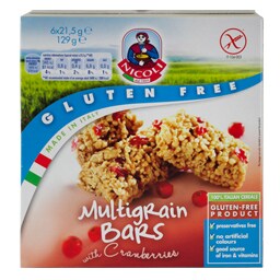 NICOLI | Μπάρες Δημητριακών Κόκκινα Φρούτα Χωρίς Γλουτένη 6x21.5gr