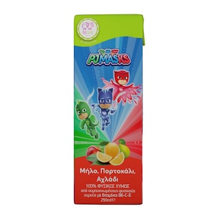 KIDS VALLEY | Φυσικός Χυμός PJ Masks Μήλο Πορτοκάλι Αχλάδι 250ml