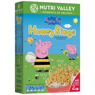 NUTRI VALLEY Δημητριακά Peppa Pig Honey Rings 375g