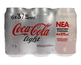 COCA COLA | LIGHT | ΑΝΑΨΥΚΤΙΚΟ ΚΟΥΤΙ 6 X 375 ML