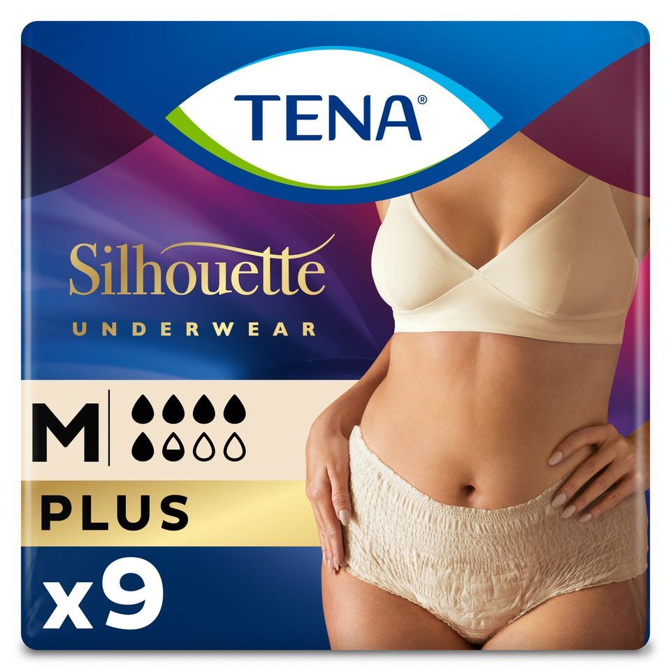 TENA Εσώρουχα Ακράτειας Silhouette Plus Creme Medium 9 Τεμάχια