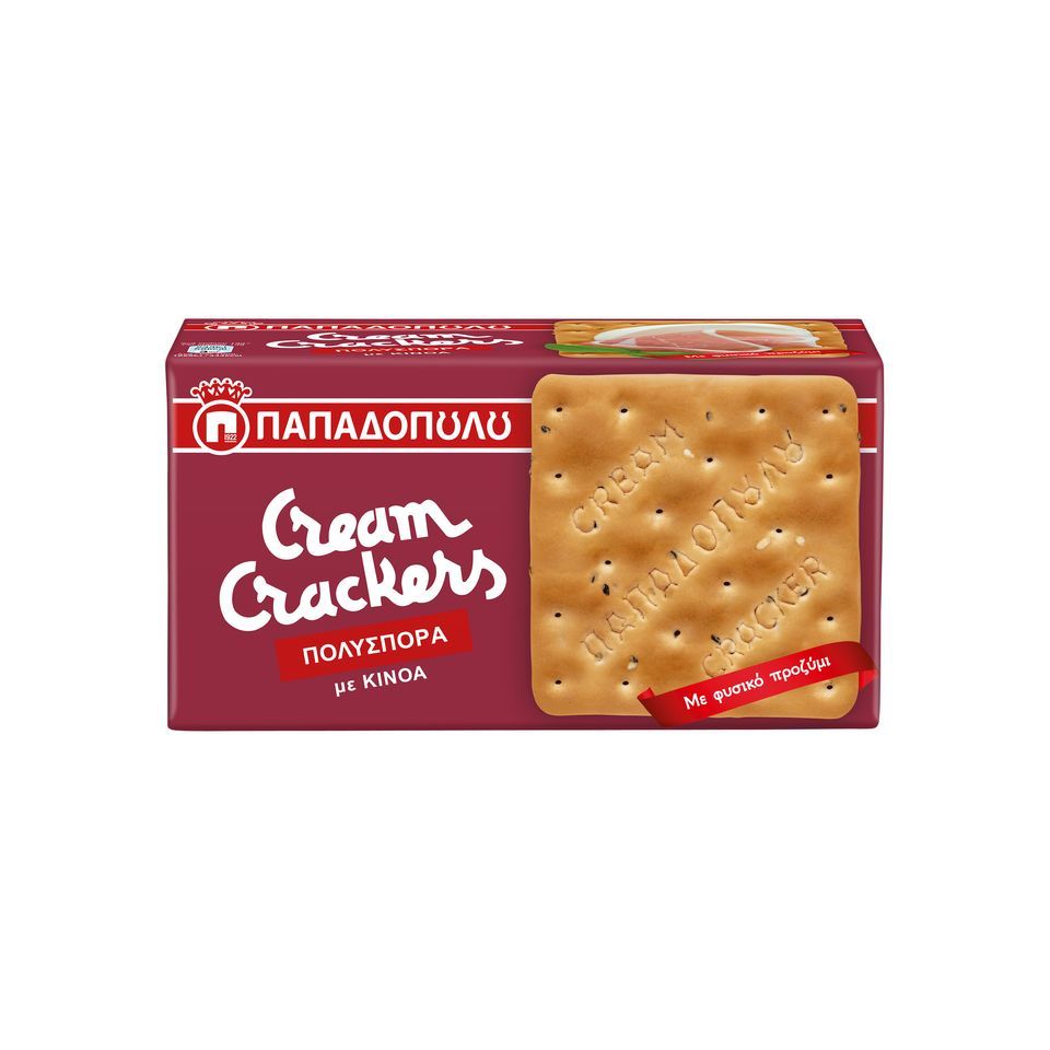CREAM CRACKERS Κράκερς Πολύσπορα Κινόα 195g