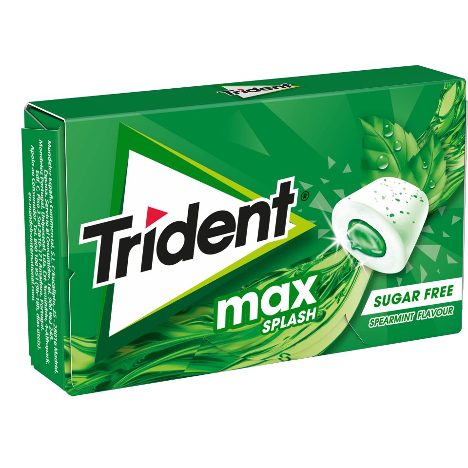 TRIDENT Τσίχλες Max Splash Δυόσμος 22g