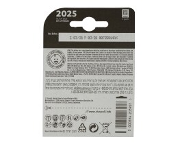 DURACELL | Μπαταρίες Λιθίου CR2025 2 Τεμάχια