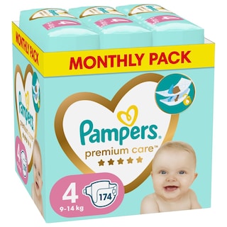 PAMPERS | Πάνες Μωρού Premium Care Νο4 Αποκλειστικά Online 174 Τεμάχια
