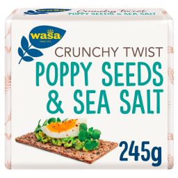 Φρυγανιές Crunchy Twist Poppy Seeds & Sea Salt 245g
