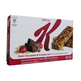 KELLOGGS | SPECIAL K | Μπάρες Βρώμης Μαύρη Σοκολάτα Κράνμπερι 5x27g