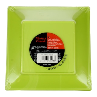 - | ΠΙΑΤΑ ΠΛΑΣΤΙΚΑ ΤΕΤΡΑΓΩΝΑ ΛΑΧΑΝΙ 18 CM 8 ΤΕΜ