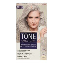 TONE SUPREME | Βαφή Μαλλιών Νο S1 Ασημί Ανοιχτό 1 Τεμ.