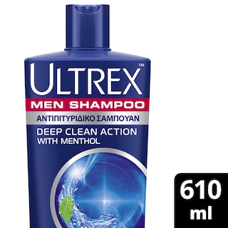 ULTREX | Σαμπουάν Deep Clean Action Menthol 610ml Έκπτωση 50%