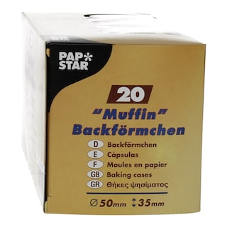 - | Θήκες Ψησίματος Muffin Λευκές 20 Τεμάχια