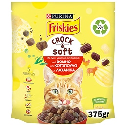 FRISKIES | Γατοτροφή Crock & Soft 375 gr