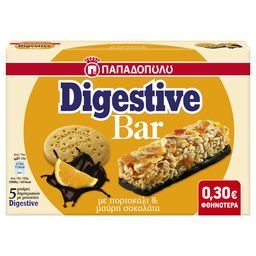ΠΑΠΑΔΟΠΟΥΛΟΥ | DIGESTIVE | Μπάρες Δημητριακών Digestive Πορτοκάλι Μαύρη Σοκολάτα